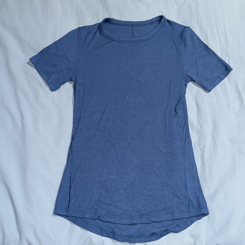 Lululemon Hold Tight Short-Sleeve Shirt, Pitch Blue Size 4